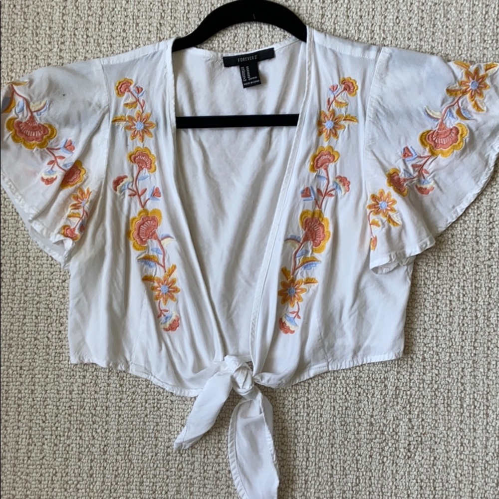 Tie up crop top